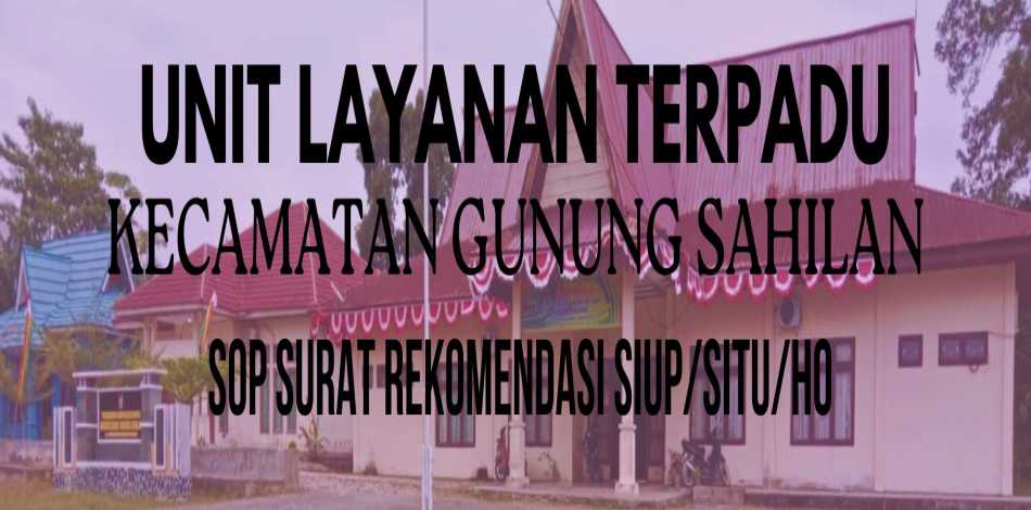 SOP Surat Rekomendasi SIUP/SITU/HO